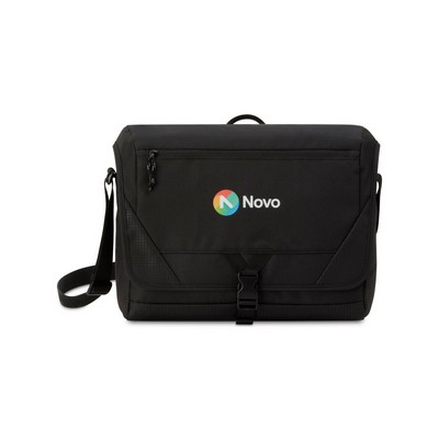 Peak Recycled rPET Laptop Messenger Bag - Black